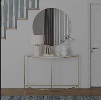 Konsole aus Marmor & goldfarbenem Metall  Maisons du Monde