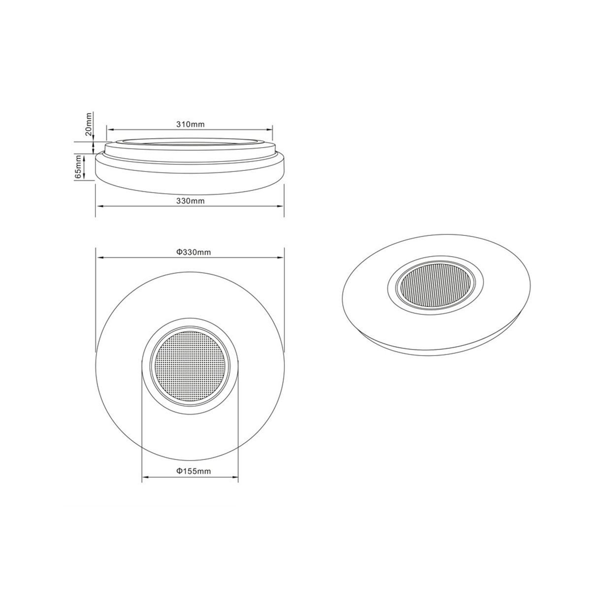 Lampadari & plafoniere: LED Deckenleuchte, Bluetooth, 33 cm Ø – Nuovo (secondo la descrizione) da Kreuzlingen venduto da Smart-Light 5
