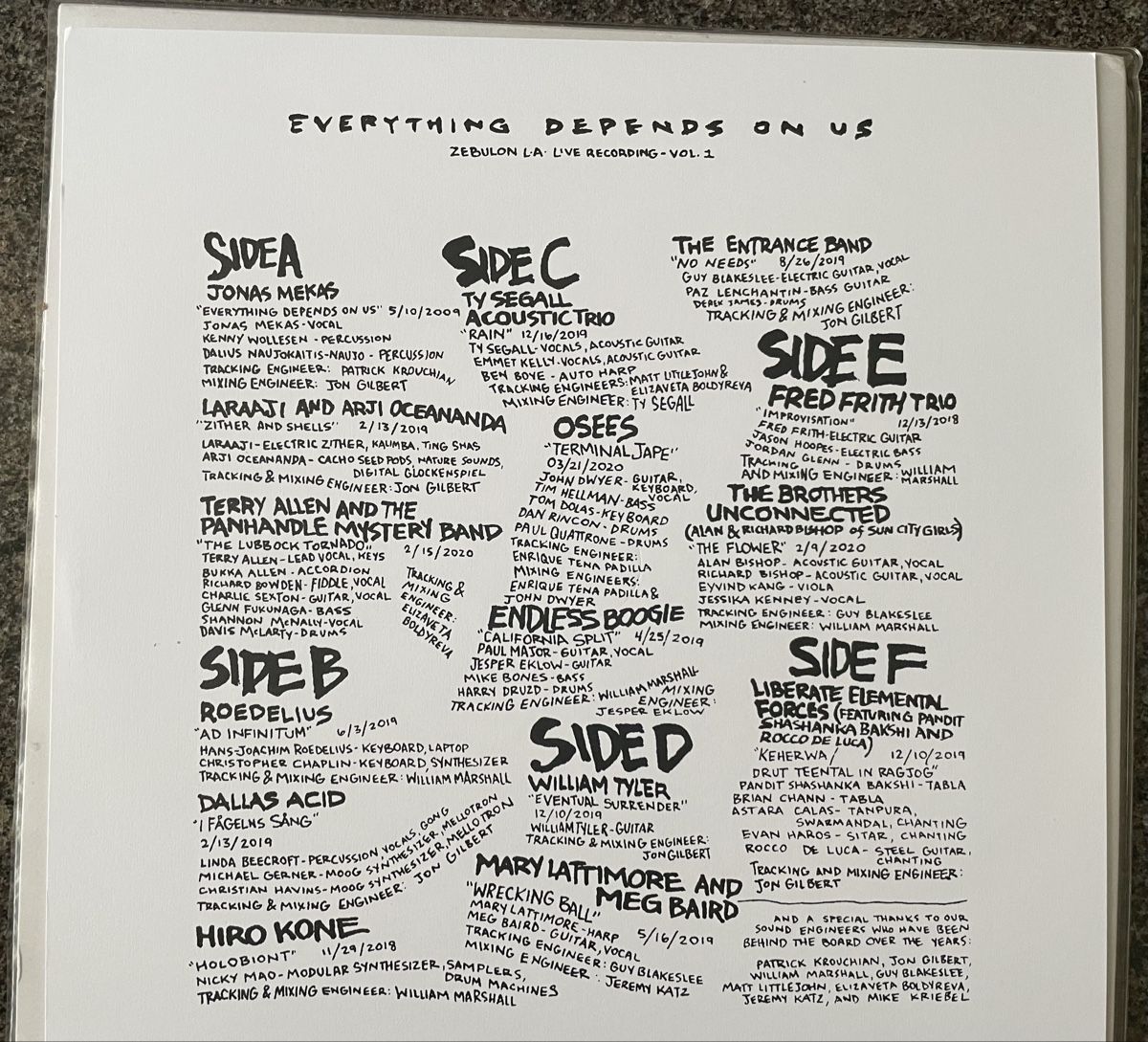 Dischi in vinile: Everything Depends on US - 3 Vinyl LPs Exklusiv LIVE – Usato da Olten venduto da Bluespapst 3