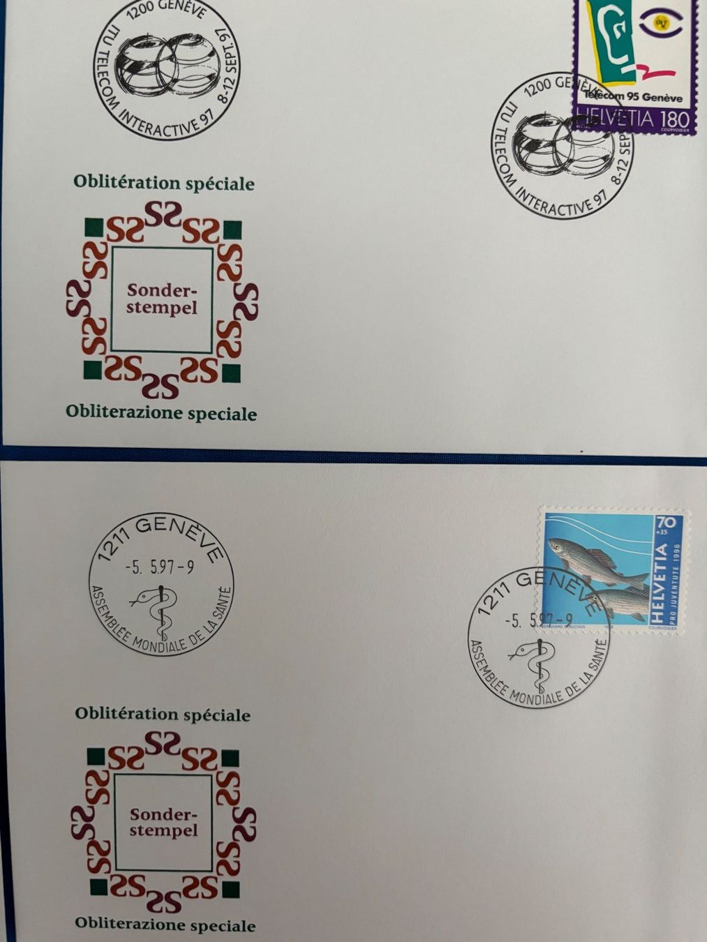 Tutti i francobolli: 1997 Sechs verschiedene Ersttagsbriefe – Usato da Horw venduto da Luki49 4