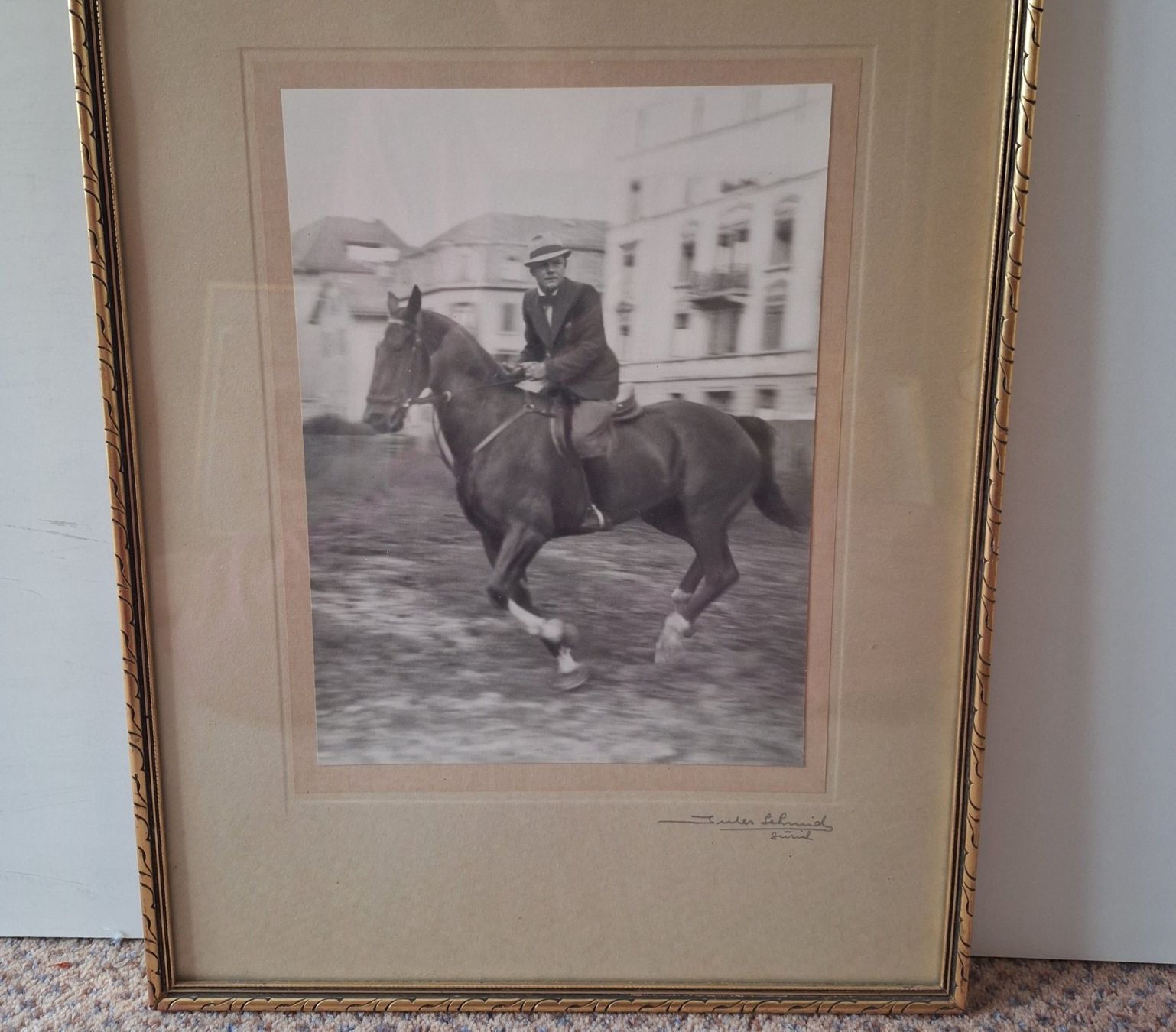 Foto & Immagini: Vintage Bild, Reiter, schwarz-weiss – Usato da Winterthur venduto da Goldpipau