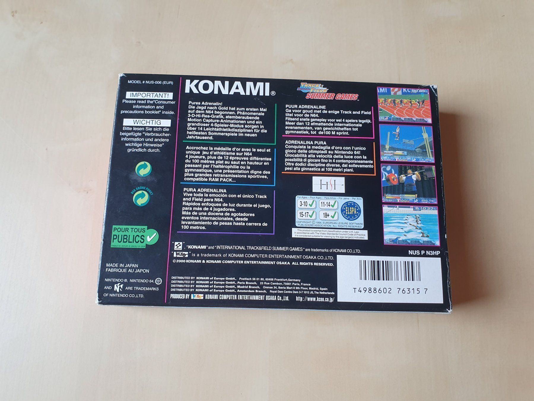 Nintendo Giochi: International Track & Field Summer Games – Usato da Stansstad venduto da collectorsshop 1