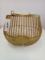 Goldener Deko-Korb, Metall, neuwertig!