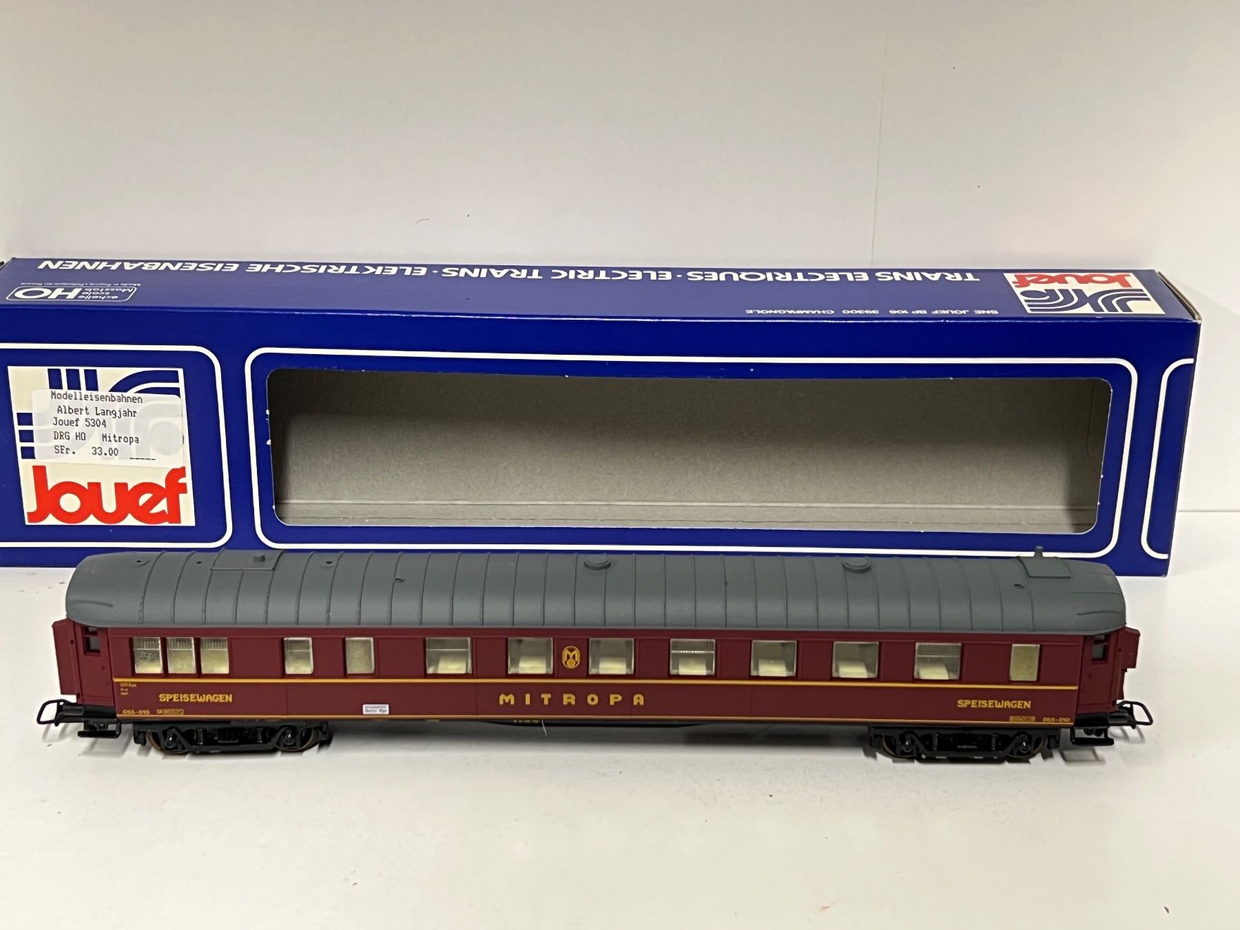 Jouef Modellini di ferrovie: Jouef  5304  MITROPA - Speisewagen H0 DC – Nuovo (secondo la descrizione) da Geroldswil venduto da TopTrain54 3