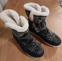 Moon Boot Winterstiefel Leder mit Naturfell, Gr. 36 neue