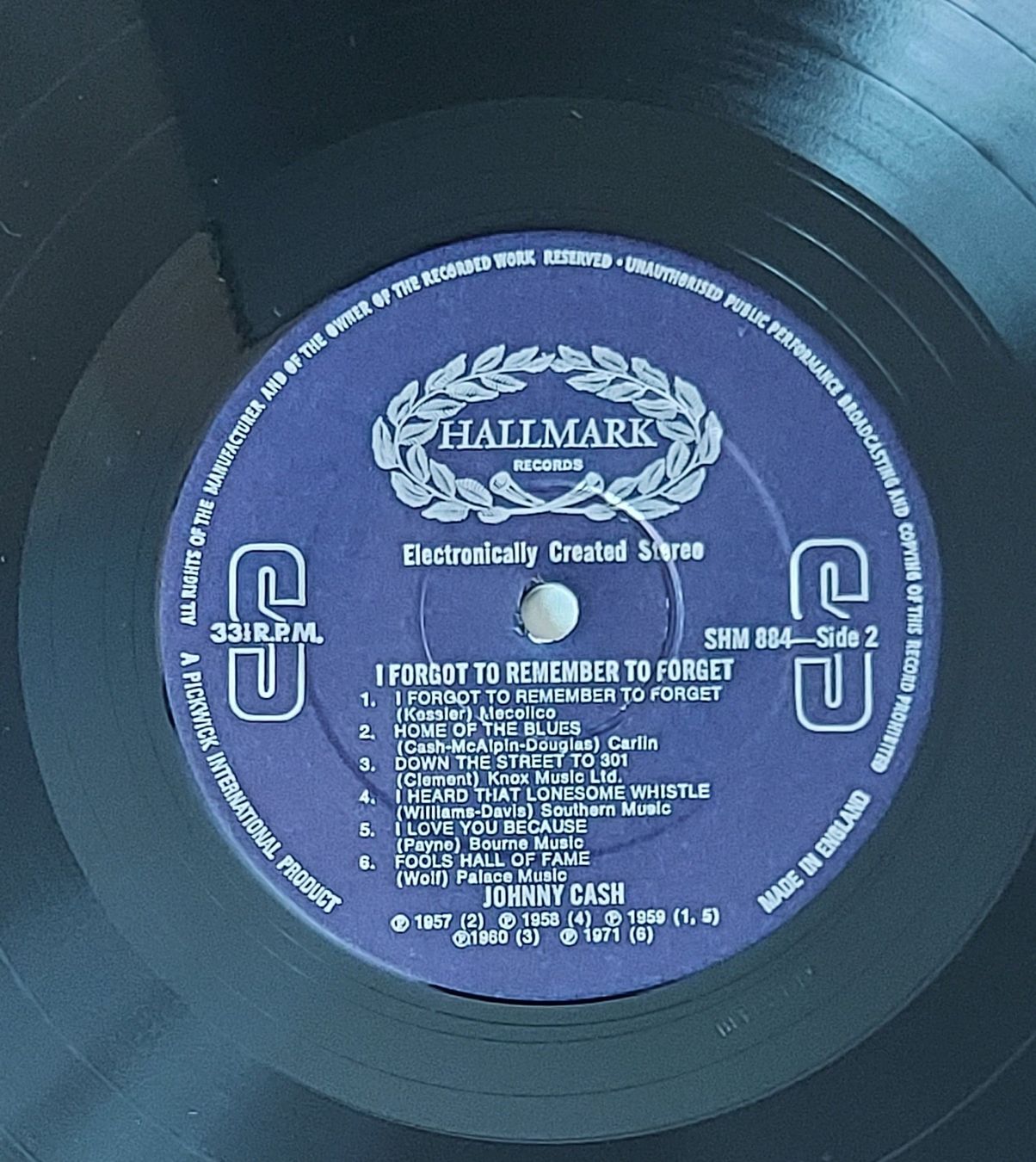 Dischi in vinile: LP - JOHNNY CASH - I FORGOT TO REMEMBER TO FORGET – Usato da Steckborn venduto da Quo7 2