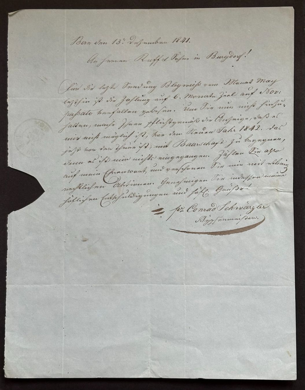 Documenti: HISTORISCHES HANDSCHRIFTLICHES DOKUMENT VON 1841 – Usato da Ostermundigen venduto da wini63 1