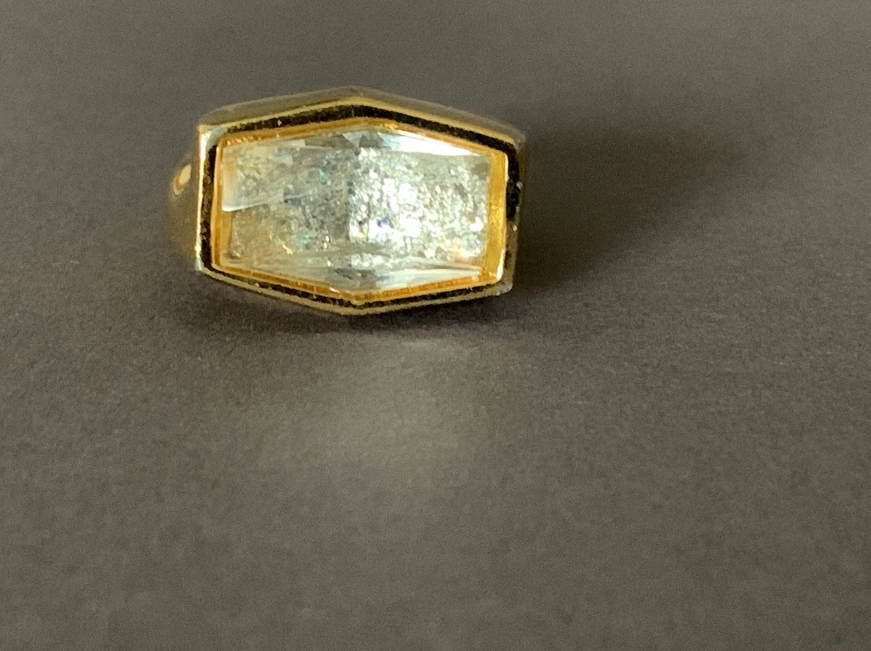 Bagues: Vergoldeter ring 6 kant (rg 56) – D'occasion à Dittingen par Bijoubelle 3