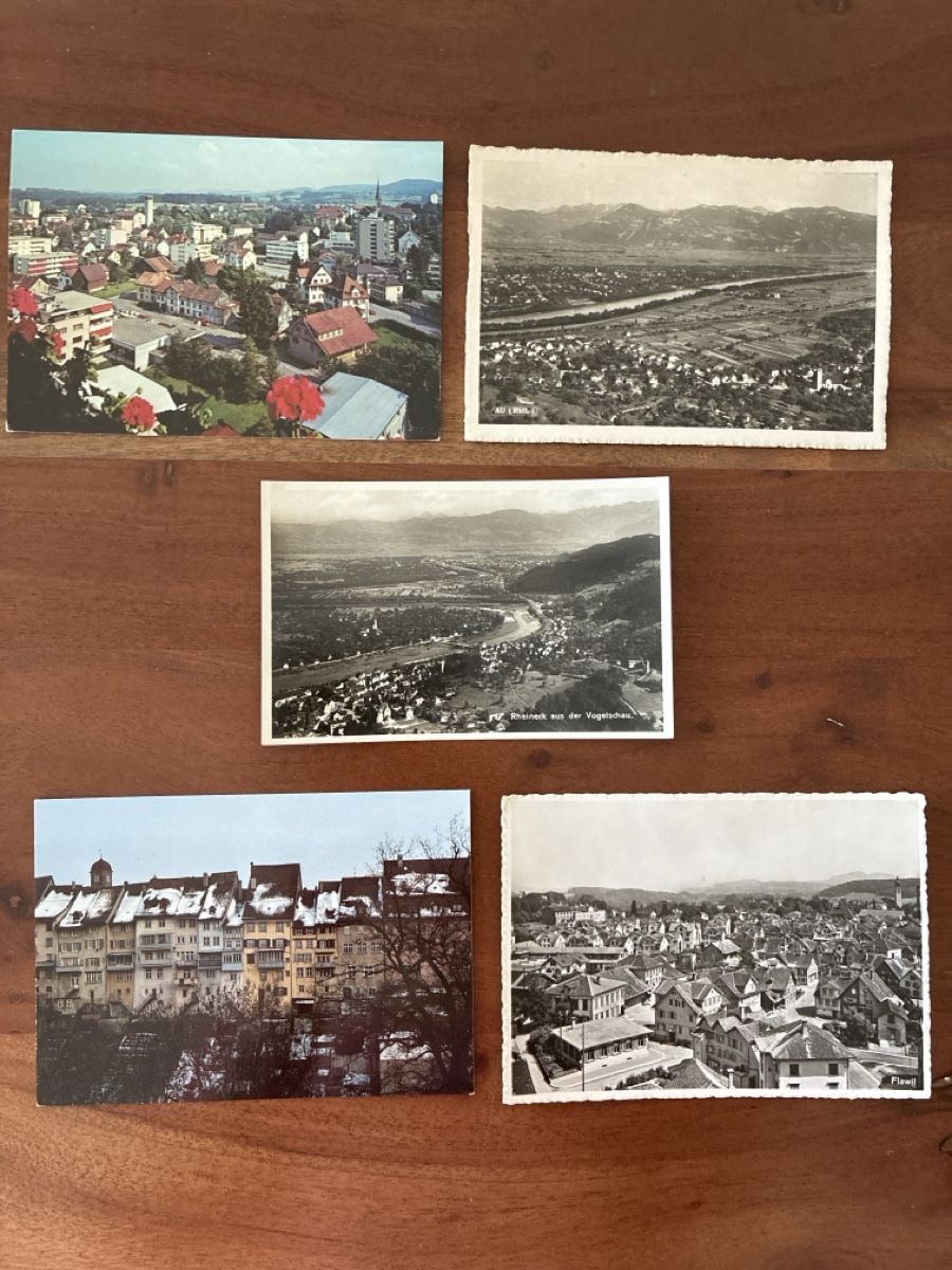 Cartoline postali: 20 Ansichtskarten Schweiz diverse vom Kanton St. Gallen – Usato da Oftringen venduto da Cla.vD.74