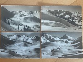 4x Gyger Adelboden «Winterlandschaften» /Ski Schnee Winter
