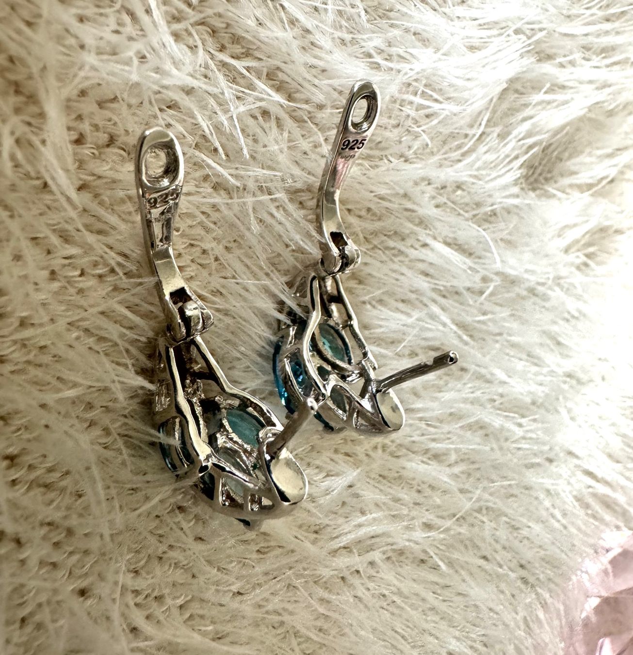Ohrringe & -stecker: Ohrringe Blau Topaz mit 925 Sterling Silver – Neu (gemäss Beschreibung) aus Zürich von LIBELLA13 5