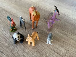 Konvolut 7 Spielfiguren Tiere und Dinosaurier gebraucht