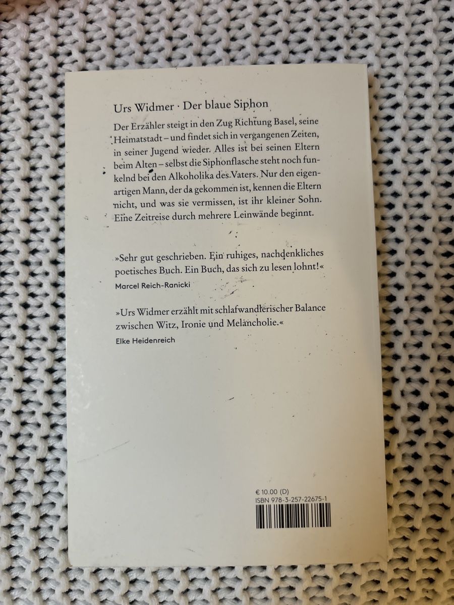Libri: Buch: Urs Widmer - Der blaue Siphon – Usato da Sumiswald venduto da fid_v269 1