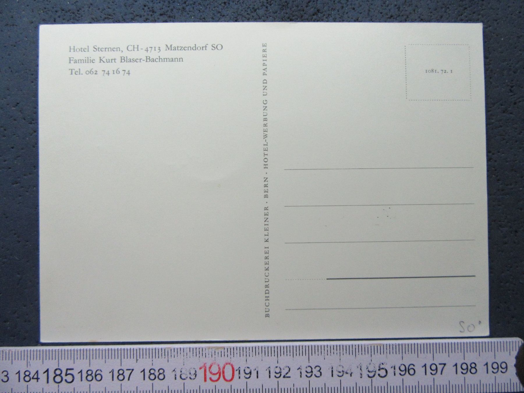 Cartoline postali: MATZENDORF SO AK HOTEL STERNEN – Usato da Ettingen venduto da Hausi4711 1