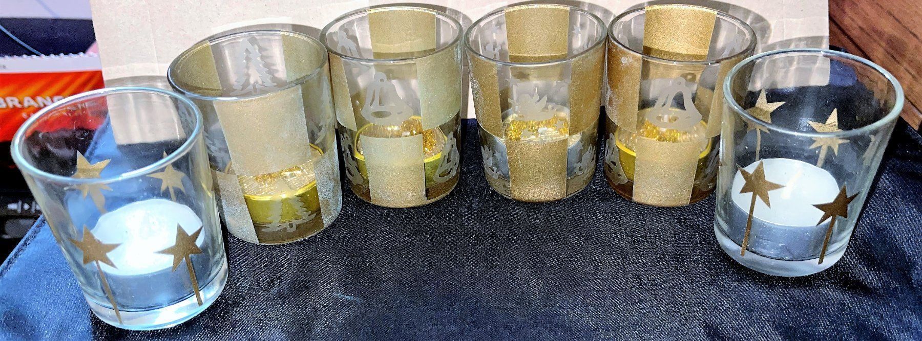 Bicchieri: 6 Windlichter im Glas – Nuovo (secondo la descrizione) da Lutzenberg venduto da Pinschi01
