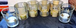 6 Windlichter im Glas