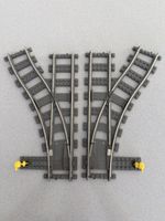 LEGO Eisenbahn Weichen Set 2 Stück grau guter Zustand 9 Volt