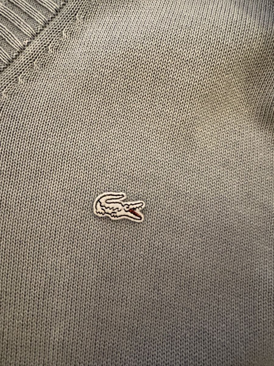Lacoste Maglioni & Felpe: Lacoste Vintage Pullover, hellgrau/bl, V-Ausschnitt, L/XL – Nuovo (secondo la descrizione) da Langenthal venduto da hih_sfd7 2