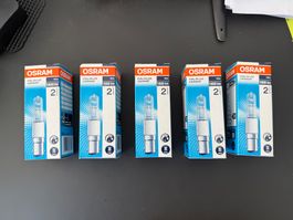 5 Osram Halolux Ceram Halogenlampen 100W B15d neu