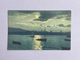 Zürich - See bei Vollmond