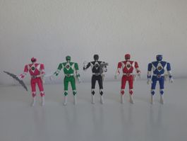 Mighty Morphin Power Rangers Lot Flip Head 5 Figuren