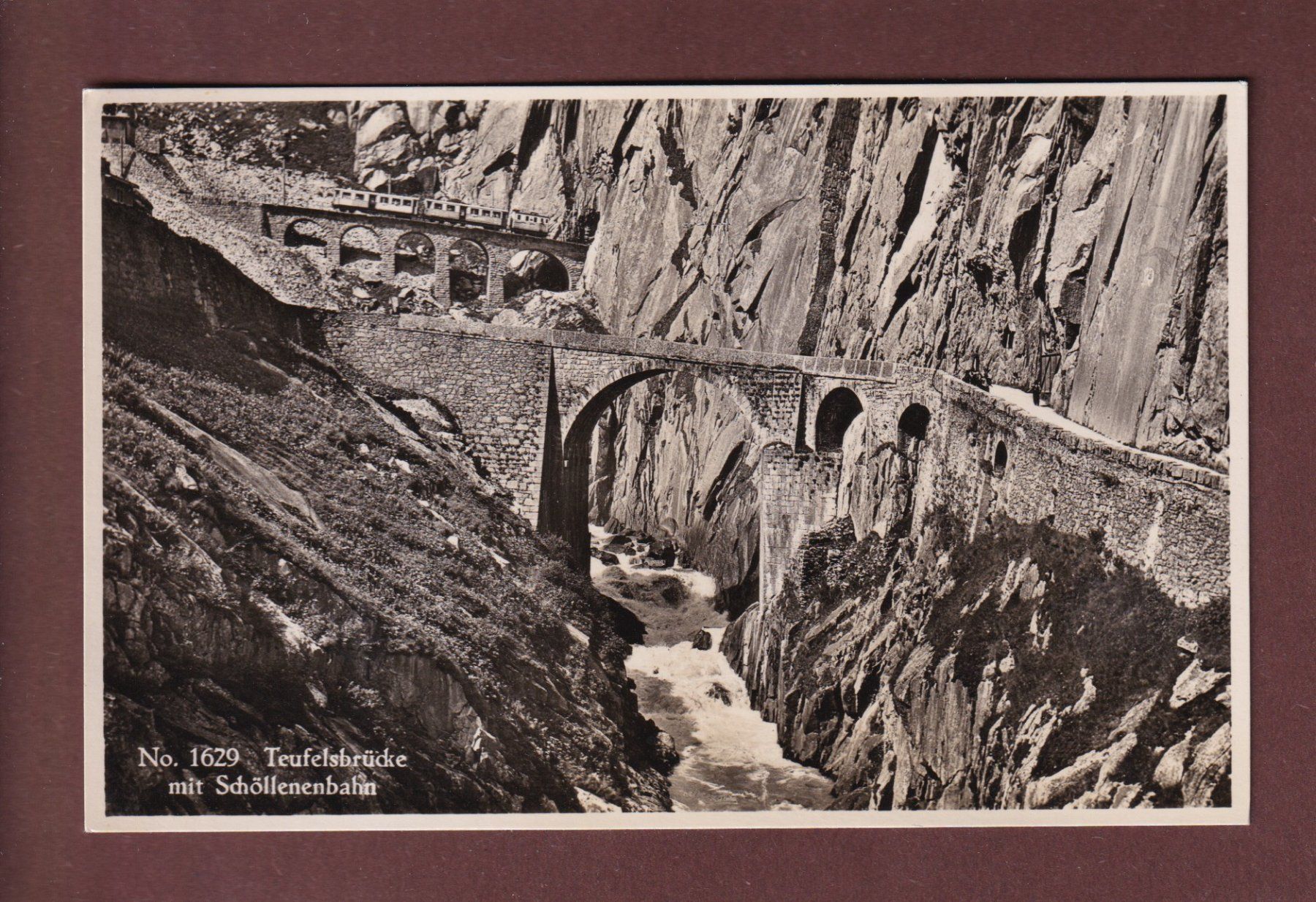 Cartoline postali: TEUFELSBRÜCKE - Schöllenenbahn – Usato da Pully venduto da nicecards-shop