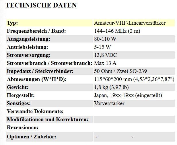 Radiocomunicazione: 2m Linearendstufe TONO MR-1300E – Usato da Rothrist venduto da Fsuser 3
