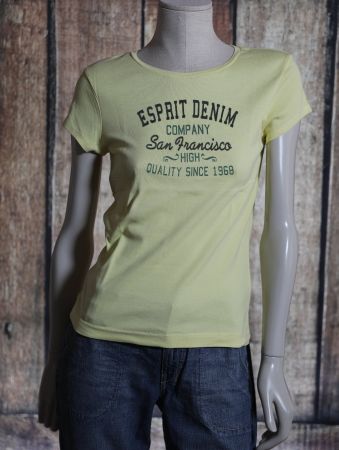 T-Shirt ESPRIT, h'gelb m. Motiv, Gr. L (M)