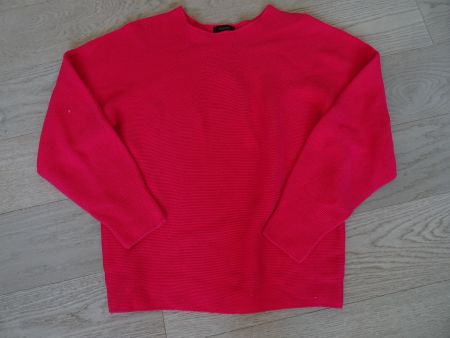 Pullover himbeer rot aus 100 % Baumwolle, Gr. 44, neu, MANOR