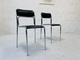 Vintage Chromstahl Stühle I Italy I 2er Set