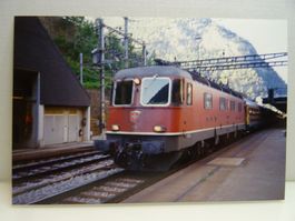 Foto SBB Re 6/6 11615 "Kloten" vor Italien EC Göschenen 8.90