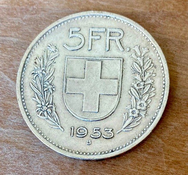 Toutes les monnaies: 5 Franken 1953 – D'occasion à Dürnten par Scheidegg32
