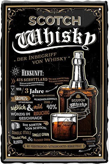 Schilder: Blechschild-SCOTCH WHISKY – Neu und originalverpackt aus Rupperswil von big-one-sale