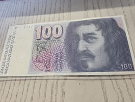 Banknote 100 Franken Borromini unzirkuliert neuwertig 1975