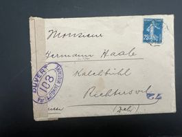 1918  Zensurbrief Militaire Frankreich-Schweiz   (G703)