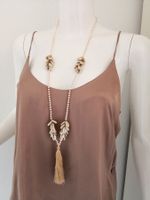 🤩ZARA MUSCHEL-HALSKETTE BEIGE NEU