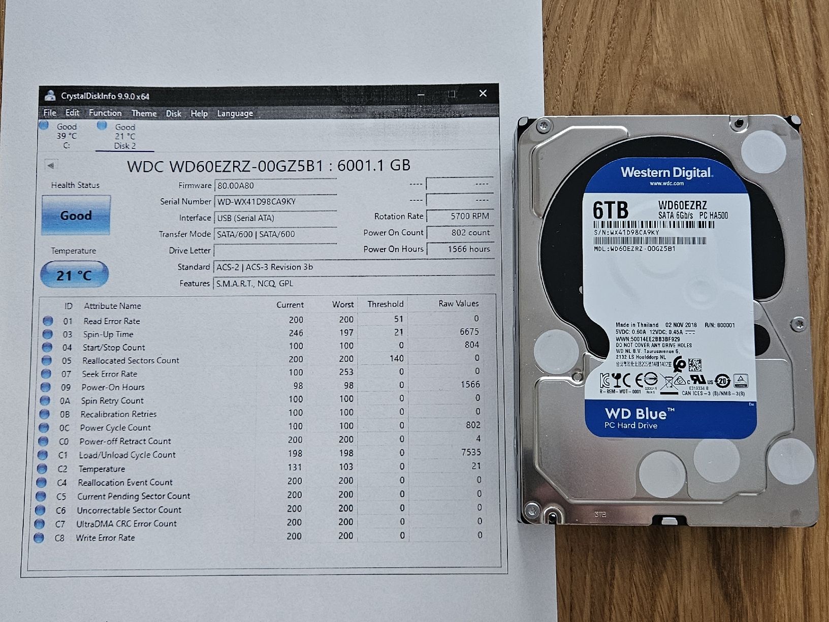 Western Digital Dischi rigidi: 6TB HDD Western Digital mit wenig Stunden – Usato da Worb venduto da MisterSunshine 3