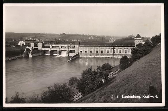 Cartoline postali: AK Laufenburg, Kraftwerk – Usato da Berlin venduto da bartko-reher