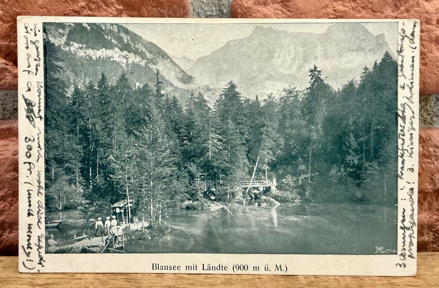 Cartoline postali: 1911 - BLAUSEE mit Ländte -Belebt - Berner Oberland – Usato da Root venduto da ENGLAND-TREASURES