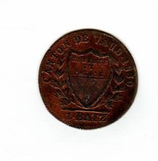 Tutti le monete: 1 Batz Canton de Vaud 1830 – Usato da Wolhusen venduto da Curver9