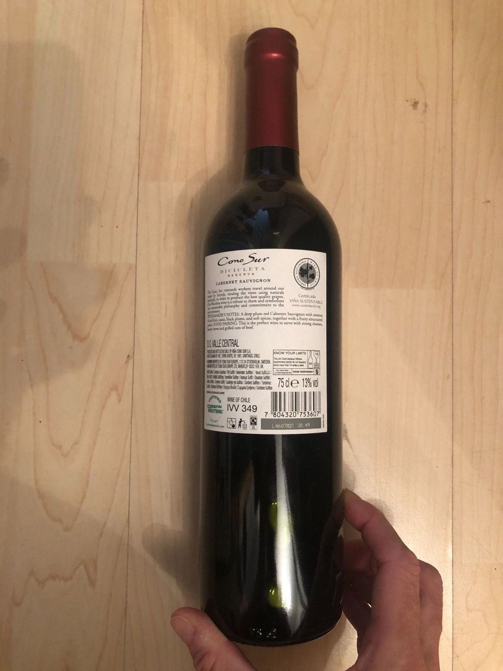 Vino: Cono Sur Bicicleta Reserva,RiosChile2020 – Nuovo e nell'imballaggio originale da Wald ZH venduto da mlnt 7