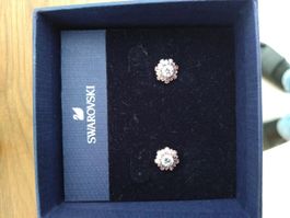 Swarovski Ohrstecker blumenform roségoldfarben neu