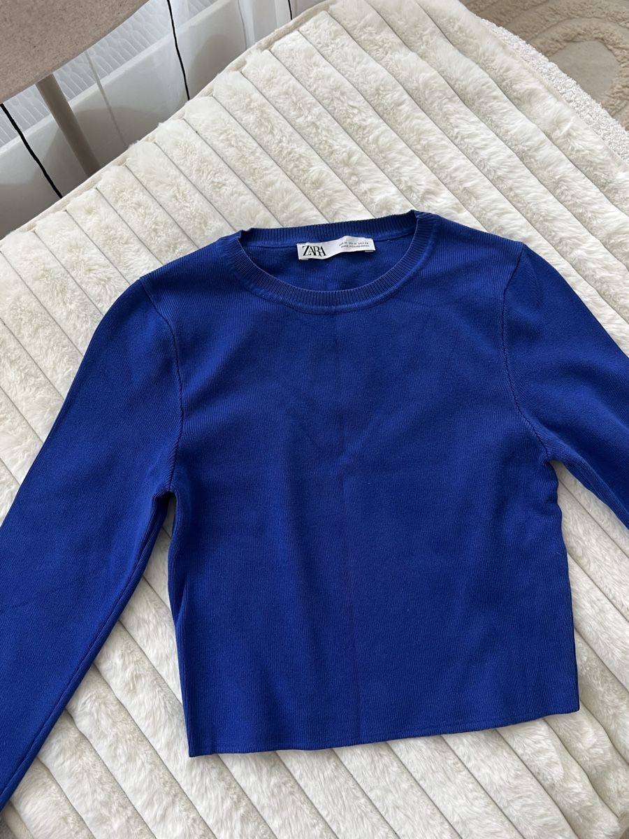 Zara Maglioni & Felpe: ZARA STRICKPULLOVER CROOPED KÖNIGSBLAU S/M – Usato da Basel venduto da theo-g77 3