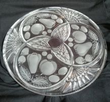 Glas - schwerer Glasteller -  runde Form - Dm. 28,5 cm