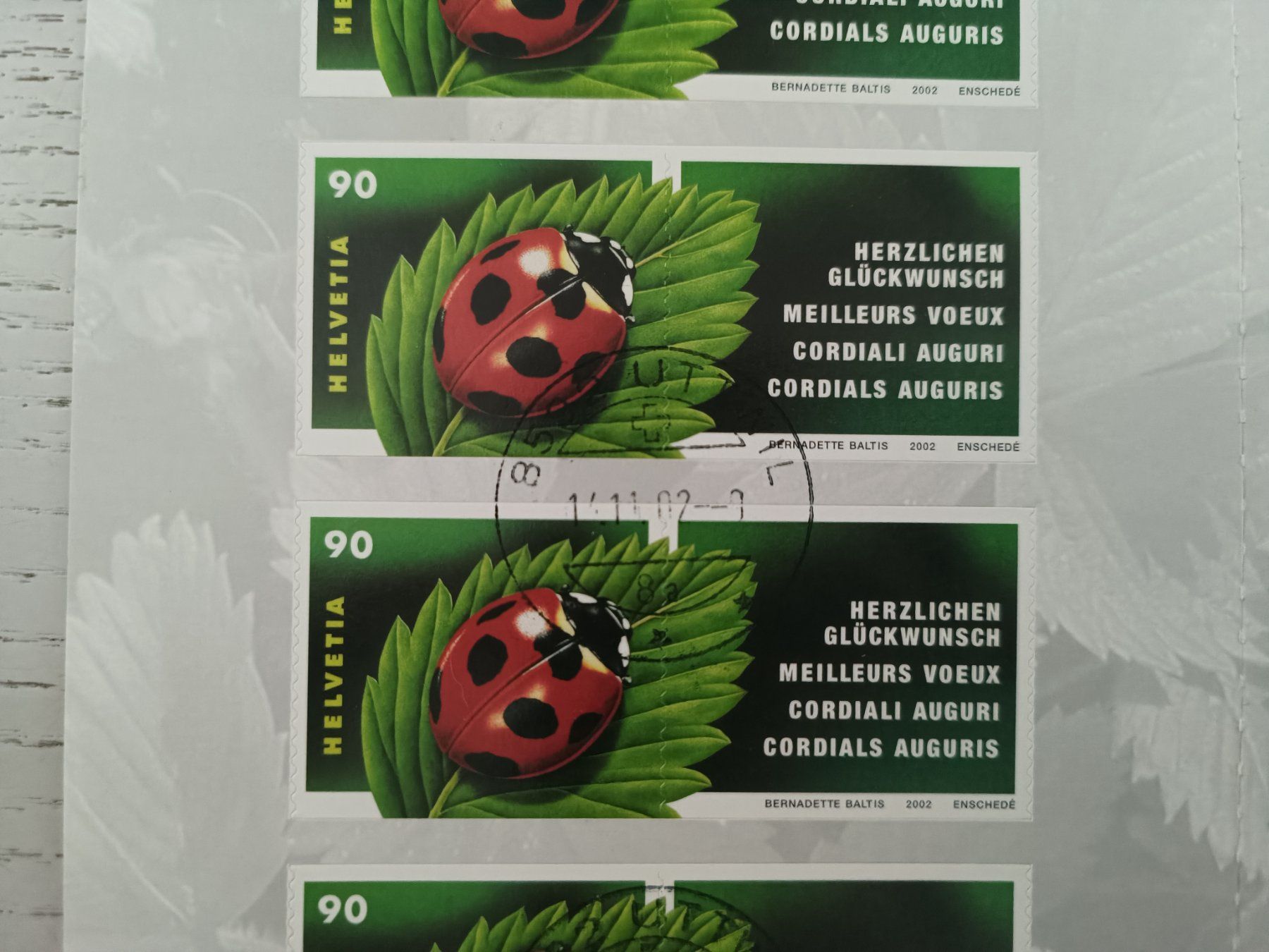 Tutti i francobolli: 2002 Glücksbringer Markenheftchen Top Stempel – Usato da Dübendorf venduto da goeggi79 2