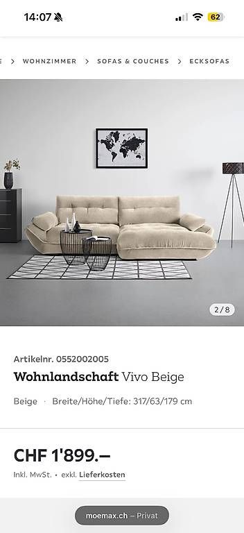Mömax Sofas: Luxuriöses Sofa nur 6 Monate neu – Gebraucht aus Spreitenbach von adr_kw8c 2