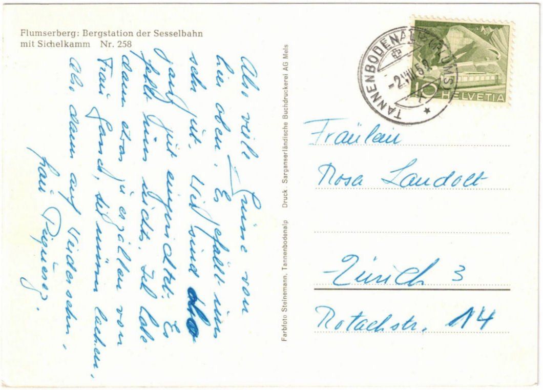 Cartoline postali: Flumserberg - Sessellift Prodkamm – Usato da Binningen venduto da Mountainrider 1