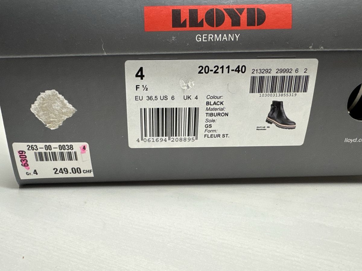 Lloyd Scarpe da donna: Lloyd Bottines, cuir noir, taille 36.5, neuves – Nuovo e nell'imballaggio originale da Brügg BE venduto da Goob 9
