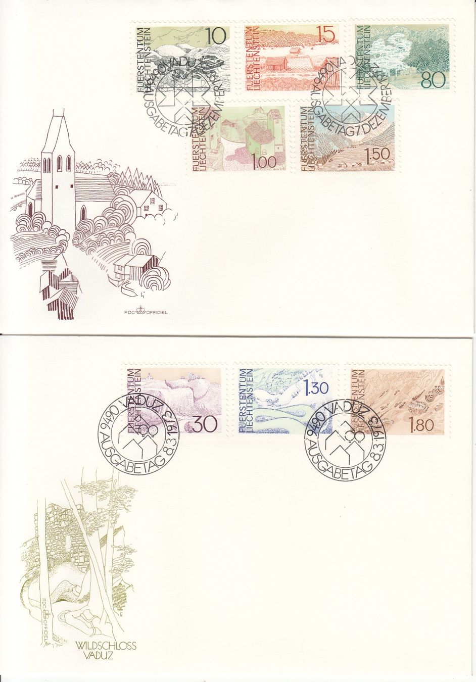 Tutti i francobolli: LBK 511 - 525 FDC – Usato da Bürglen TG venduto da StampGraf 1