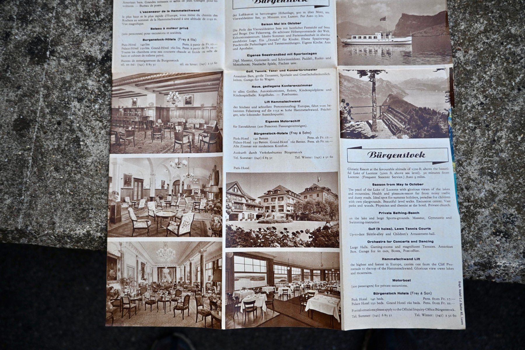 Documents: ca. 1950er Prospekt Bürgenstock  - Panorama – D'occasion à Pfaffhausen par mono_rec 7